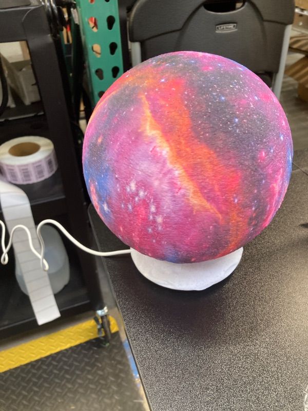 Photo 2 of 7.1in Rotating Large Moon Lamp 16 Colors 3D Printed Hanging Moon Light Night Lights for Kids Room TOOGE Galaxy Lamp for Room décor/Bedroom Gift for Kids/Boys/Girls/Teen/Women/Adults Birthday Christmas B-colors