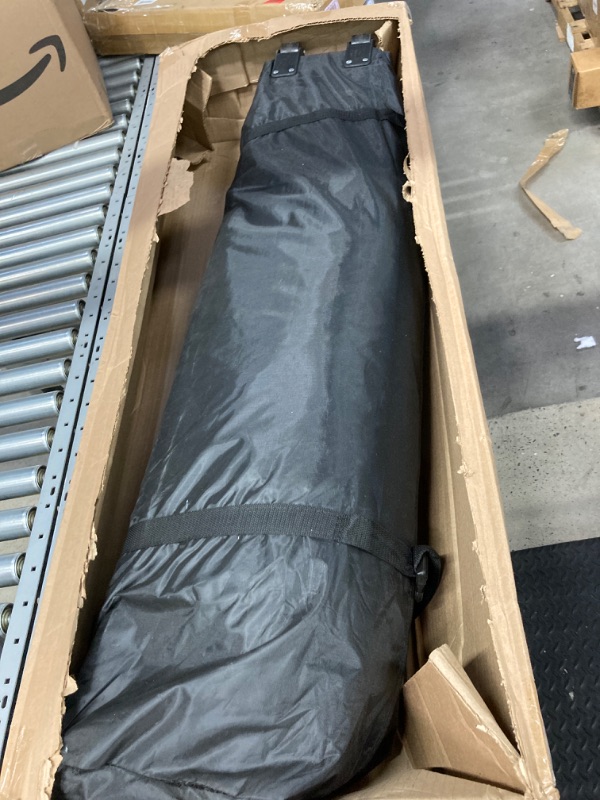 Photo 1 of OASISHOME Pop-up Gazebo Instant Portable Canopy Tent 10'x10', with 1 Sidewall, Wheeled Bag, for Outdoor/Beach Parties and Trade Shows (10FTx10FT, White) 10FTx10FT White