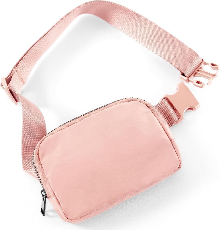 Photo 1 of *** 2 pack ***
Unisex Mini Belt Bag with Adjustable Strap Small Fanny Pack for Workout Running Traveling Hiking, Light Pink