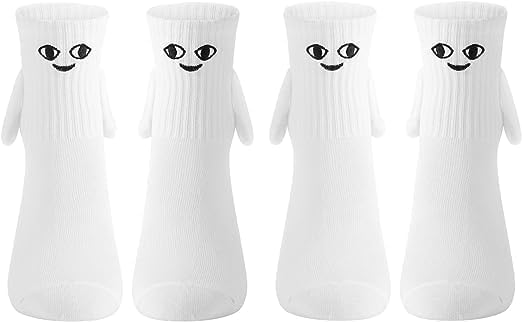 Photo 1 of *** 5
 pack***
Couple Novelty Holding Hands Socks Unisex Magnetic Socks Cute 3D Eyes Holding Hands Cartoon Face Socks for Valentine
5.0 5.0 out of 5 stars    1 rating | Search this page