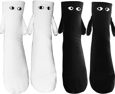 Photo 2 of *** 5
 pack***
Couple Novelty Holding Hands Socks Unisex Magnetic Socks Cute 3D Eyes Holding Hands Cartoon Face Socks for Valentine
5.0 5.0 out of 5 stars    1 rating | Search this page