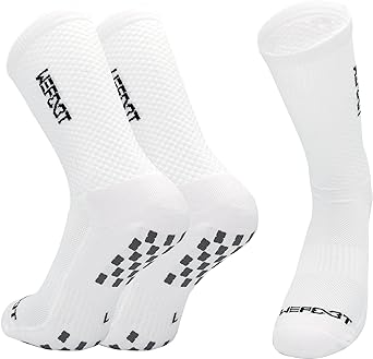 Photo 1 of DERKUE 2 Pack Soccer Socks - Knee High Non Slip Football Baseball Multi-Sport Socks - Calf Athletic Grip Socks for Men