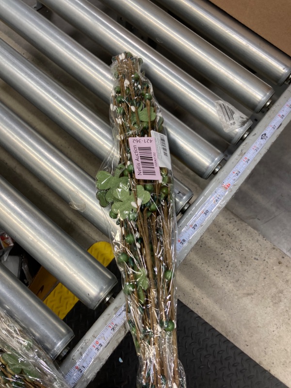Photo 1 of 16Inch St Patrick’s Day Picks, Green Clover Berry Stems Branches, Shamrock for St.Patrick’s Day Decorations, 6 Pack Dark Green