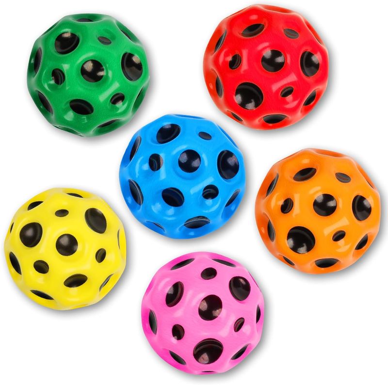 Photo 1 of 9pcs Space Ball,Super High Bouncing Space Moon Ball Bouncy Ball Easy to Grip & Catch,Improve Hand-Eye Coordination,Spaceballs Which Used by Athletes as a Sport Training Ball 3 PACK 
