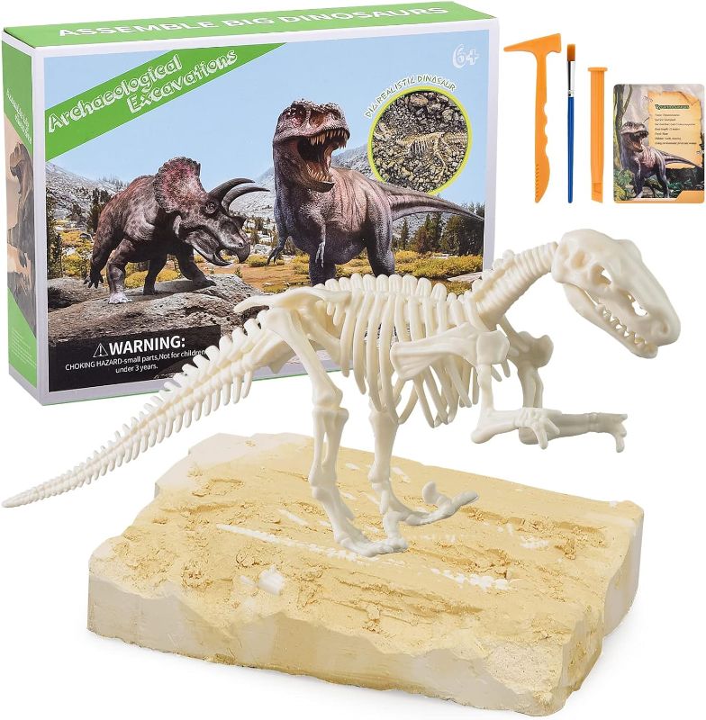 Photo 1 of Dinosaur Bones Dig Kit for Kids, Dig Up Dinosaurs Skeleton Set, Dino Fossil Dig Kit, Educational Toys, Dinosaur Toys for Kids 5-12, Kids Gifts, Science Kits?Deinonychus?
