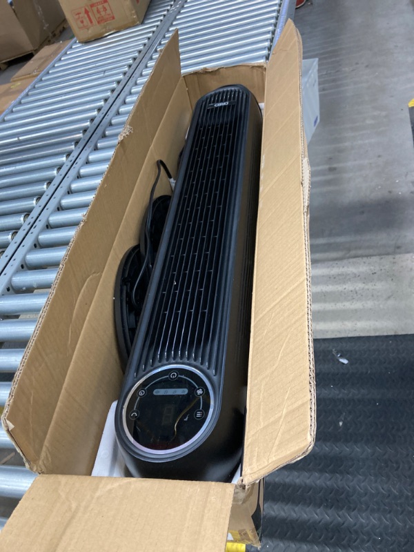 Photo 2 of ***PARTS ONLY, NONFUCTIONAL***Dreo Nomad One Tower Fan with Remote, 24ft/s Velocity Quiet Cooling Fan, 90° Oscillating Fan with 4 Speeds, 4 Modes, 8H Timer, Bladeless Fan, Standing Floor Fans, Black, (DR-HTF007) Black Standard