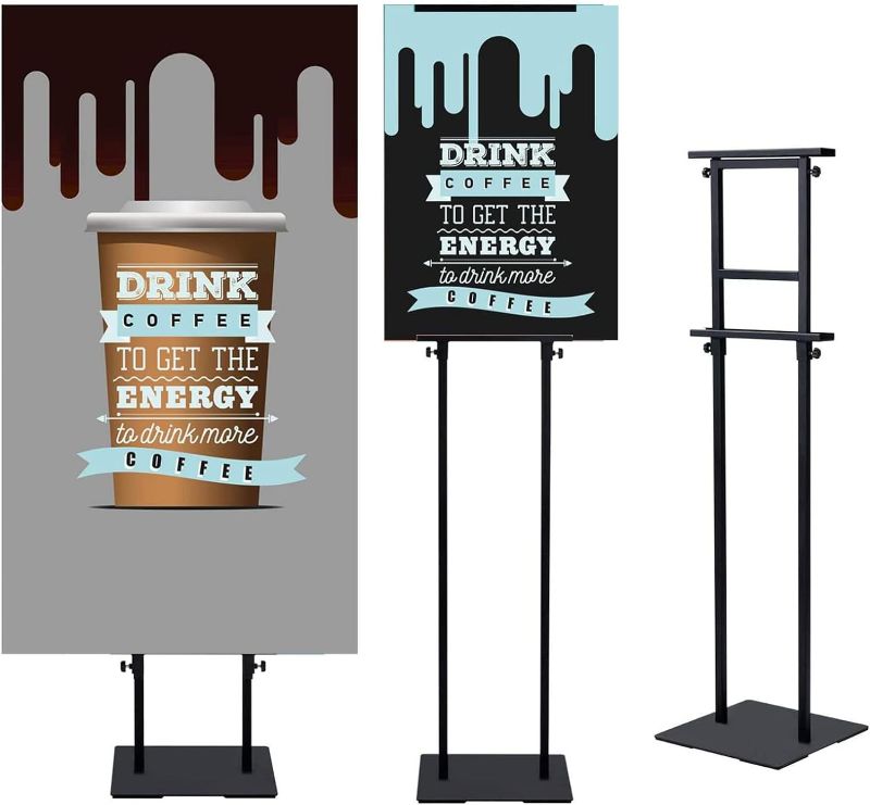 Photo 1 of ***similar****
Heavy Duty Floor Poster Standing Display Poster Sign Holder with Non-Slip Mat Base Adjustable Height Up to 75 inches for Board & Foam (Black)