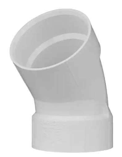 Photo 3 of (4) Pack  Bundle
Charlotte Pipe 2 in. DWV PVC Sanitary Tee - Charlotte Pipe
3 in. PVC DWV 90-Degree Hub x Hub Long Sweep Elbow- Charlotte Pipe
2 in. PVC DWV 45-Degree Hub x Hub Elbow- Oatey
4 in. PVC Twist-N-Set Open Toilet Flange