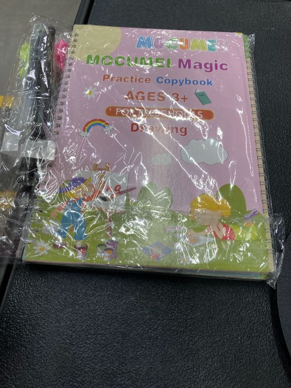 Photo 2 of MOCUMEI Magic Reusable Copybook for Kids-Practice Copybook for Age 3-5 Calligraphy Simple Hand Lettering-Reusable Writing Practice Book(10.3 x 7.3 in)