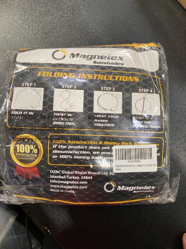 Photo 1 of Magnelex Windshield Sun Shade for Jeep Wrangler, Rubicon, Gladiator with Bonus Steering Wheel Sun Shade. 240T Reflective Fabric Blocks Sun. Foldable Sun Shield Keeps Your Vehicle Cool X-SMALL - (59" x 21")