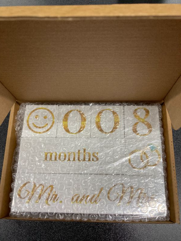 Photo 2 of Wedding Countdown Block Set - Engagement Congratulations Gift - Up to 665 Days Wooden Wedding Countdown Calendar - Bride Blocks - Gift for the Lovebirds - Mr and Mrs Countdown
3 pack bundle