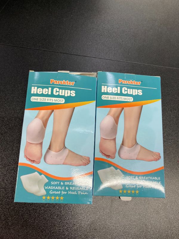 Photo 2 of Heel Cups, Plantar Fasciitis Inserts, Heel Pads Cushion (3 Pairs, FSA or HSA Eligible) Great for Heel Pain, Heal Dry Cracked Heels, Achilles Tendinitis, for Men & Women. (Gel Heel Cups) White(3 Pairs)
2 pack bundle