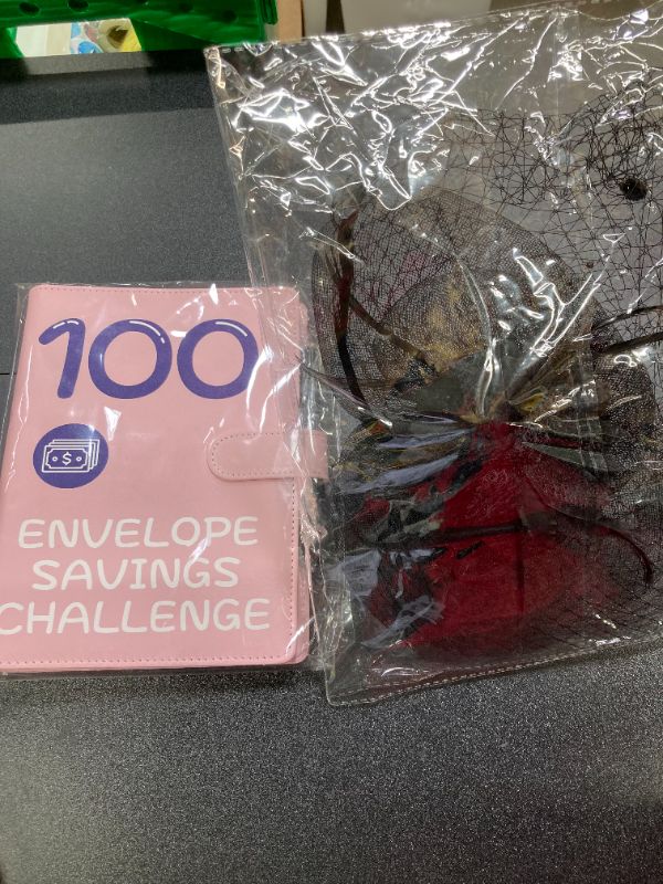 Photo 3 of 100 Envelopes Money Saving Challenge, 2024 Shiny 100 Day Challenge Money Saving Binder, Easy and Funny Way to Save $5,050 Money Saving Challenge Book, 100-Day Envelope Challenge Kit Black
TS Fascinators Hat Tea Party Hat Mesh Floral Feather Hair Clip Wome