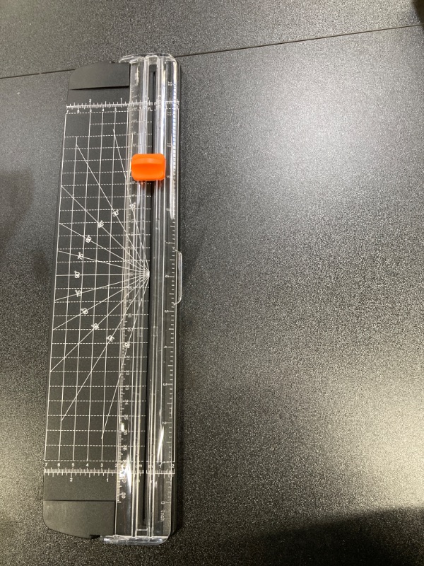 Photo 1 of CREGEAR Paper Cutter 12 Inch Paper Trimmer with Scoring Blade, Paper Cutters for Cardstock Scrapbooking Tool with Automatic Security Safeguard and Side Ruler, Portable Paper Cutter for Crafting, Black