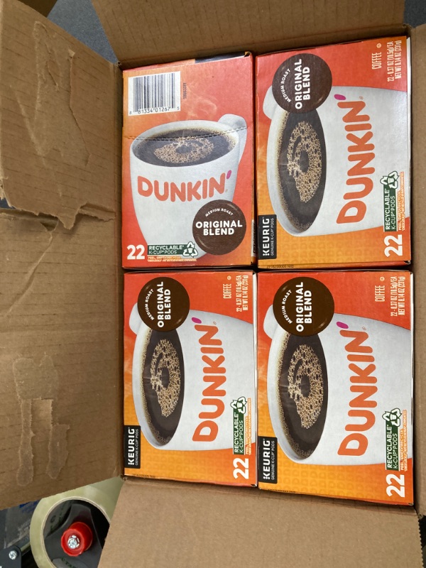 Photo 3 of Dunkin' Original Blend Medium Roast Coffee, 88 Keurig K-Cup Pods Original 22 Count (Pack of 4) 
BUNDLED WITH 
Amazon basics paper hot cups with lids, café design 16 oz