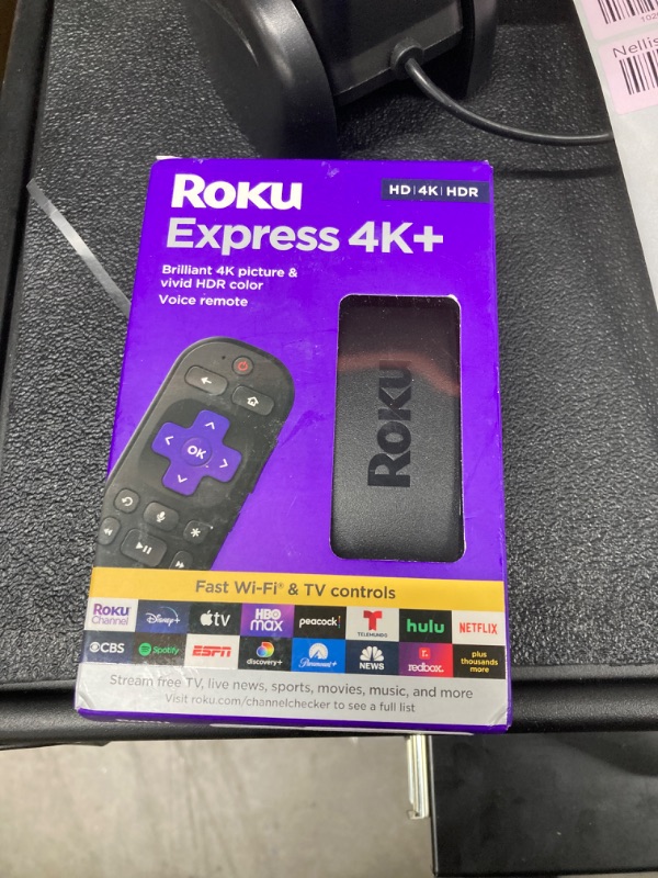Photo 1 of 
Roku Express 4K+ | Roku Streaming Device 4K/HDR, Roku Voice Remote, Free & Live