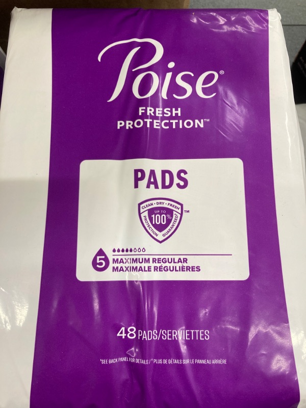 Photo 2 of 2 items 
Poise fresh protection pads 48 pack