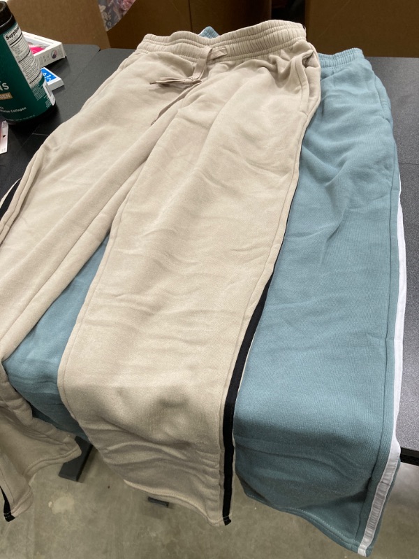 Photo 1 of 2 items Real Essentials sweatpants
Large women's sweat pants Teal/white, Large women's sweat pants tan/black