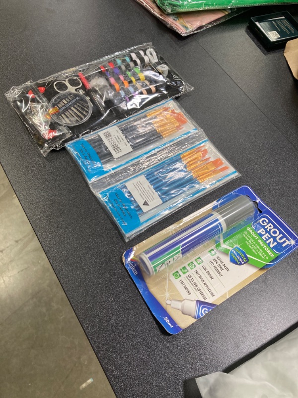 Photo 1 of 3 item bundle
sewing kit, paint brush set and grout pen