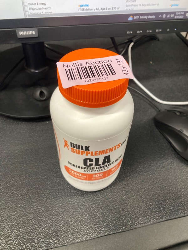 Photo 1 of BULKSUPPLEMENTS.COM Conjugated Linoleic Acid Softgels - CLA Supplements, CLA 2000mg, CLA Safflower Capsules, CLA Pills - 2 CLA Softgels per Serving, 150-Day Supply, 300 Softgels
