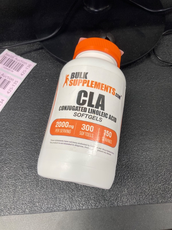 Photo 1 of BULKSUPPLEMENTS.COM Conjugated Linoleic Acid Softgels - CLA Supplements, CLA 2000mg, CLA Safflower Capsules, CLA Pills - 2 CLA Softgels per Serving, 150-Day Supply, 300 Softgels