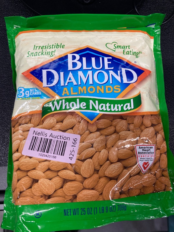 Photo 2 of Blue Diamond Almonds, Whole Natural - 25 oz