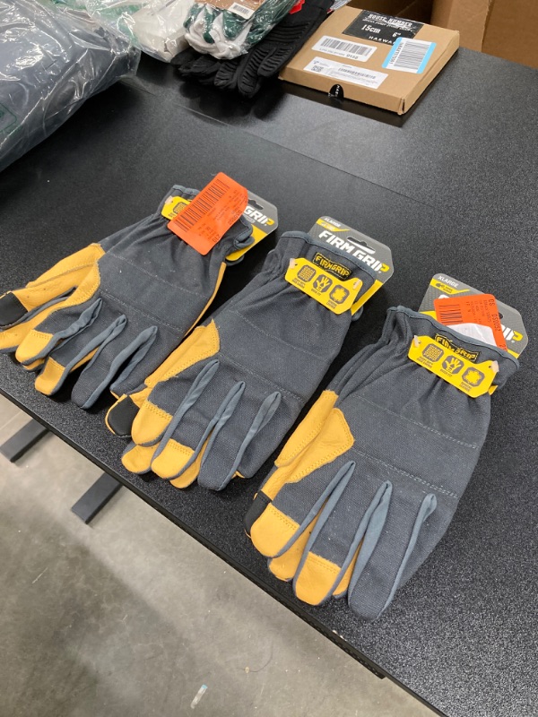 Photo 2 of 3 PAIRS FIRM GRIP
X-Large Duck Canvas Hybrid Leather Work Gloves
