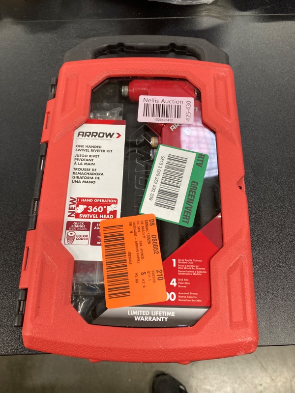 Photo 1 of Arrow RT187SHK 1-Handed Swivel Riveter Kit