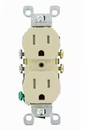 Photo 1 of 50 ITEMS
Leviton
15 Amp Tamper Resistant Duplex Outlet, IVORY/ BEIGE 