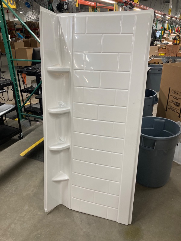 Photo 2 of American Standard
Ovation Curve 48 in. W x 72 in. H 3-Piece Glue Up Alcove Subway Tile Shower Walls in Arctic White