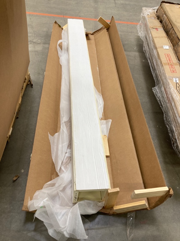 Photo 1 of 8 in. x 8 ft. Hand Hewn Endurathane Faux Wood Non-Tapered Square Column Wrap