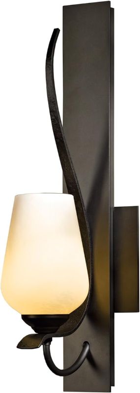 Photo 1 of 203035-1011 Flora Sconce, Dark Smoke Finish, Pearl Glass
