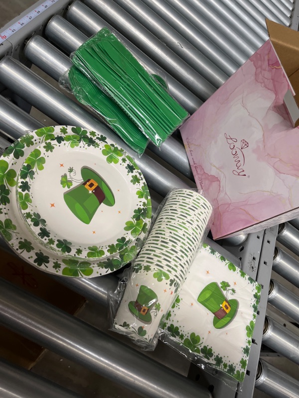 Photo 2 of 175pcs St Patricks Day Plates and Napkins Set-St Patricks Day Party Supplies for St Patricks Day Decorations