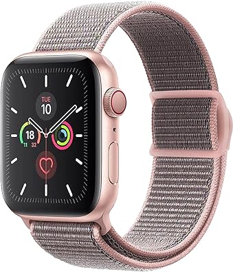 Photo 1 of Adjustable Nylon Sport Loop Band with Press-Lock Clasp for Apple Watch 38mm, 40mm, 41mm, 42mm, 44mm, 45mm, 49mm - Secure Replacement Wristband for iWatch Series 1/2/3/4/5/6/7/8/9, SE, Ultra