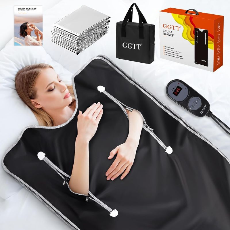Photo 1 of Infrared Sauna Blanket-Sauna Blanket for Home Use, Portable Design for Relaxation and Detoxification Highest 176?, 20-60 Minutes Timer, 6 ft x 2.65 ft
