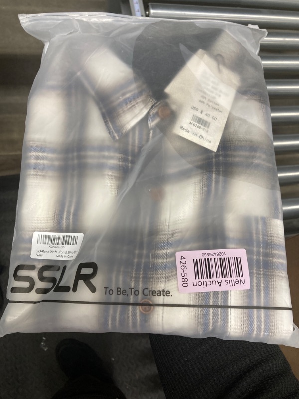 Photo 2 of SSLR-Flannel-Shirt-for-Men-Long Sleeve Button Down Shirt Plaid Casual
