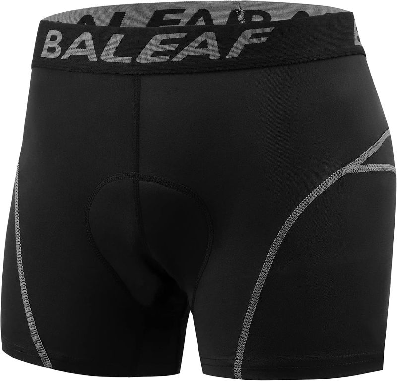 Photo 1 of BALEAF Men's 2 Pack 3D Padded Cycling Underwear Bike Shorts with Padding Mountain Biking Bicycle Clothes MTB Liner