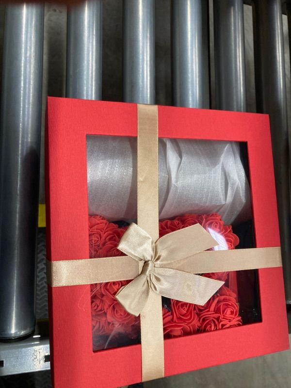 Photo 3 of Valentines Day Gifts for Her Girlfriend Wife Mom Daughter Eternal Rose Bear 100 Languages Best Wishes Card Red Box for Birthday Anniversary