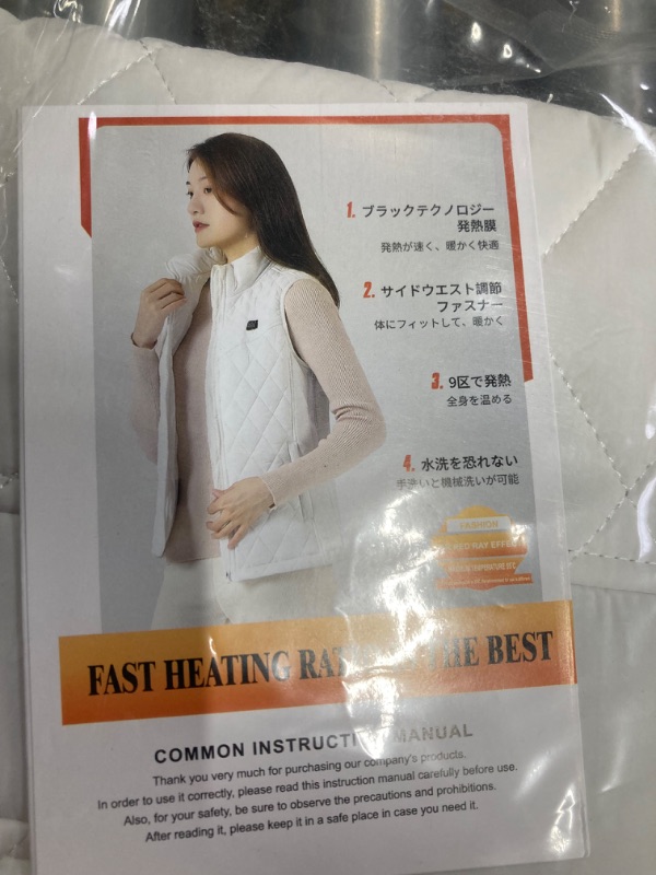 Photo 2 of Women's Heated Vest 5 Heating Zones Lightweight Heating Clothes for Women Warm Waistcoat Heat Jacket Vest (no Battery) SIZE LARGE
