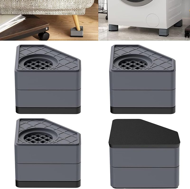 Photo 1 of Anti Vibration Pads for Washing Machine, Washer & Dryer Pedestals Shock and Noise Cancelling Washing Machine Foot Pads, Washing Machine Support Stabilizer Mat Protect Laundry Shaking Walking Skidding