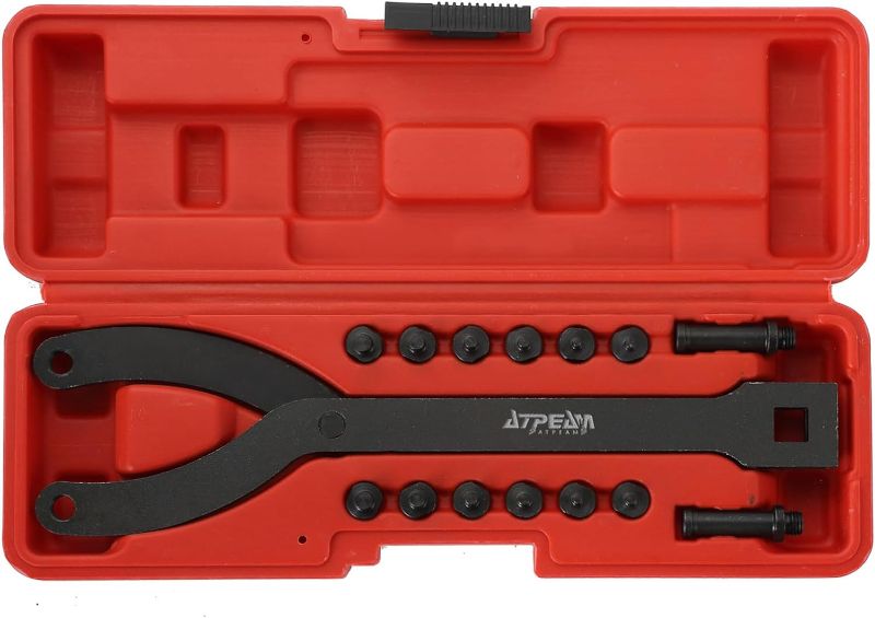 Photo 1 of ATPEAM Spanner Wrench Spanner Wrench Set with Variable Spanner Wrench Pins 15Pc Adjustable Spanner Wrench fits Camshaft pulleys, Crankshaft pulleys