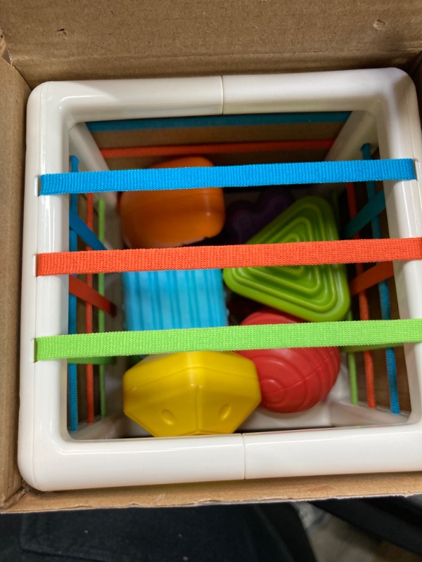 Photo 1 of MINGKIDS Montessori Toys for 1 Year Old,Baby Sorter Toy Colorful Cube and 6 Pcs Multi Sensory Shape,Developmental Learning Toys for Girls Boys Easter Gifts,Baby Toys 6-12-18 Months