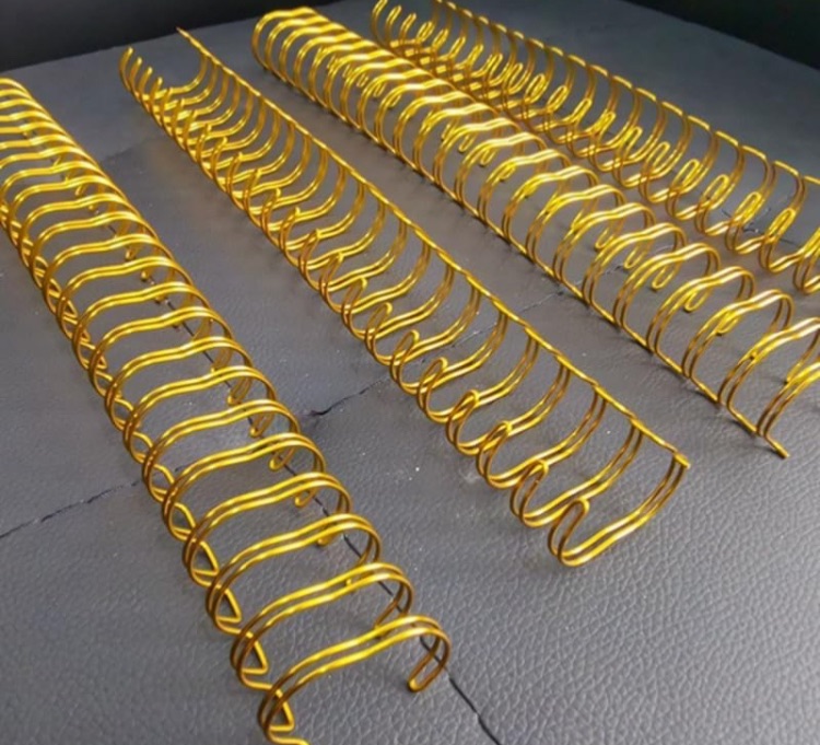 Photo 1 of Full Box ReadStar Gold A4 3:1/2:1 Pitch 6.4-38.1mm Iron OY Coil Double Loop Wire Binding Comb Rings - (Color: 12.7mm(2-1)100PCS)