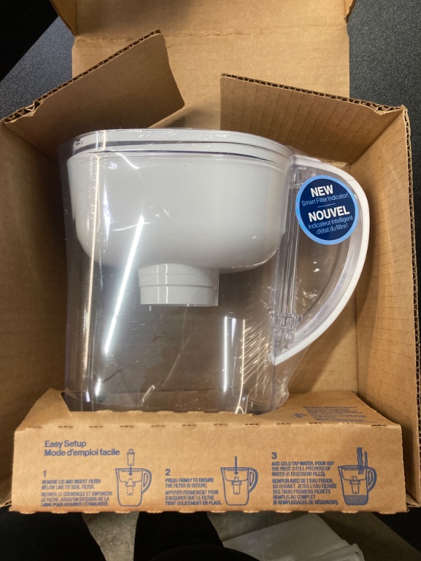 Photo 2 of Brita Metro Water Filter Pitcher, BPA-Free Water Pitcher, Replaces 1,800 Plastic Water Bottles a Year, Lasts Two Months or 40 Gallons,Includes 1 Filter,Kitchen Accessories, Small -6-Cup Capacity,White