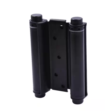 Photo 1 of 6 in. Square Radius Matte Black Double Action Hinge