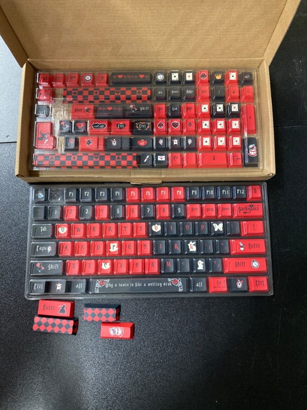 Photo 2 of IJKT Poker Keycaps, Keyboard Keycaps ,PBT Cherry Profile for Cherry Mx Gateron Kailh Switches Mechanical Keyboard Standard ANSI/ISO Layout