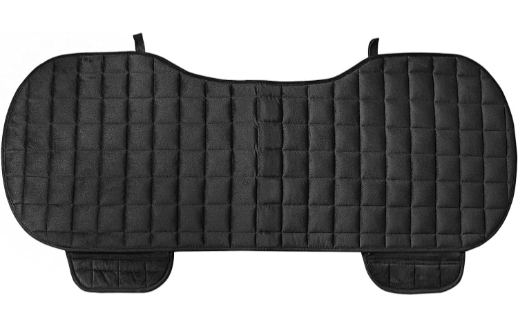 Photo 1 of Rear Car Seat Mat,Universal Car Rear Seat Covers with Pockets,Rear Bench Car Seat Cover Non-Slide Winter Pad,Rear Seat Protector Flocking Cloth Covers,Rear Car Seat Cover for Most 5-Seat Car