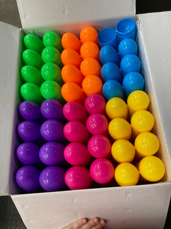 Photo 2 of JOYIN 264 PCS 3.15" Plastic Easter Eggs, Empty Easter Eggs Fillable, Colorful Bright Plastic Eggs Bulks for Easter Hunt, Filling Treats, Party Favor, Easter Basket Stuffers, Classroom Prize Supplies