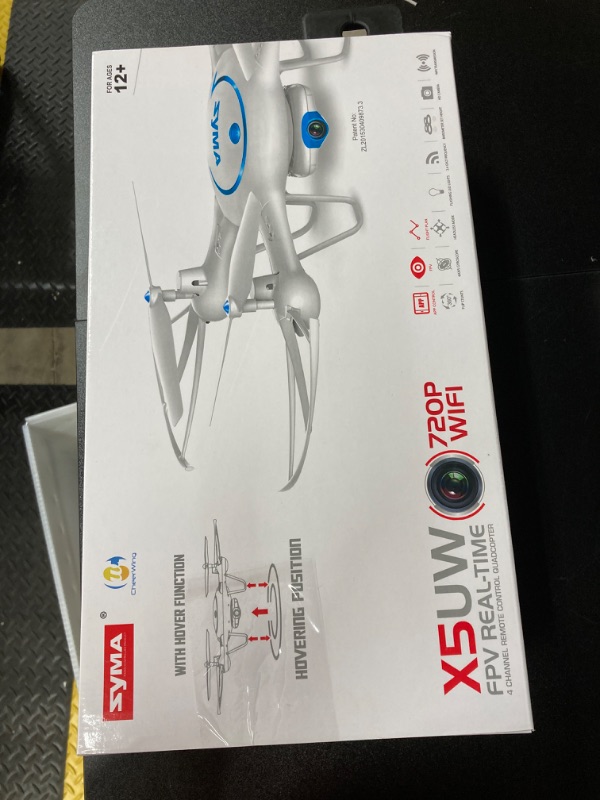 Photo 3 of Cheerwing Syma X5UW FPV Drone with 720P Camera for Kids and Adults, RC Drone 15 Mins Flight Time with One Key Take Off, Altitude Hold, 3D Flip White-X5UW