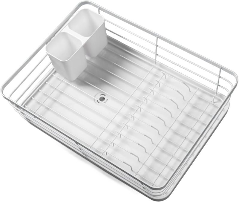 Photo 1 of (( GRAY ))Dish Drying Rack Tableware Long Drainer Large Capacity Drainboard Dish Rack for Holder Rack Dish Racks